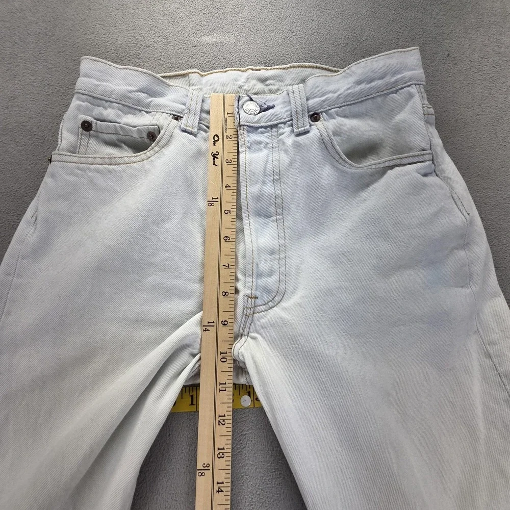Vintage Levis 501 Jeans Mens White Button Fly Made in USA 90s Fits 27x29